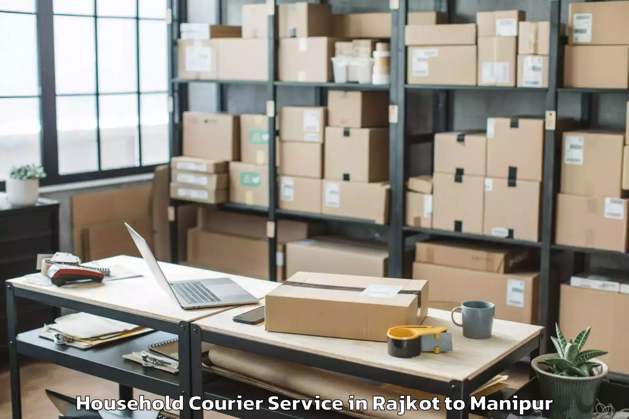 Book Rajkot to Nambol Household Courier